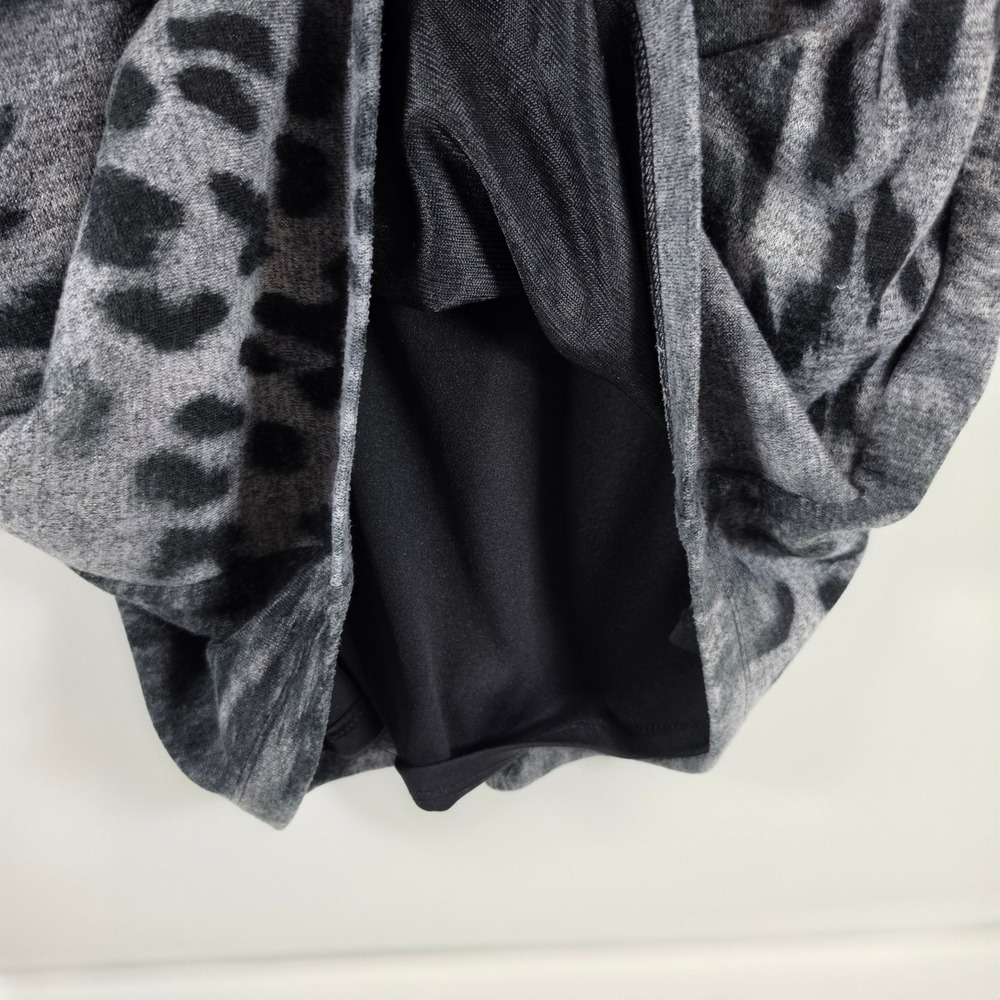 Rabbit Rabbit Rabbit Designs Grey Animal Print Ruched Sheath Dress‎ Womens 10 - Picture 6 of 8